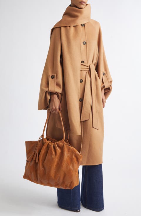 Valiant Wool Blend Coat with Scarf