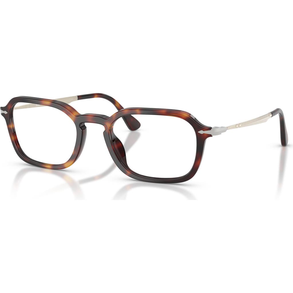 Persol 54mm Rectangle Optical Glasses In Brown