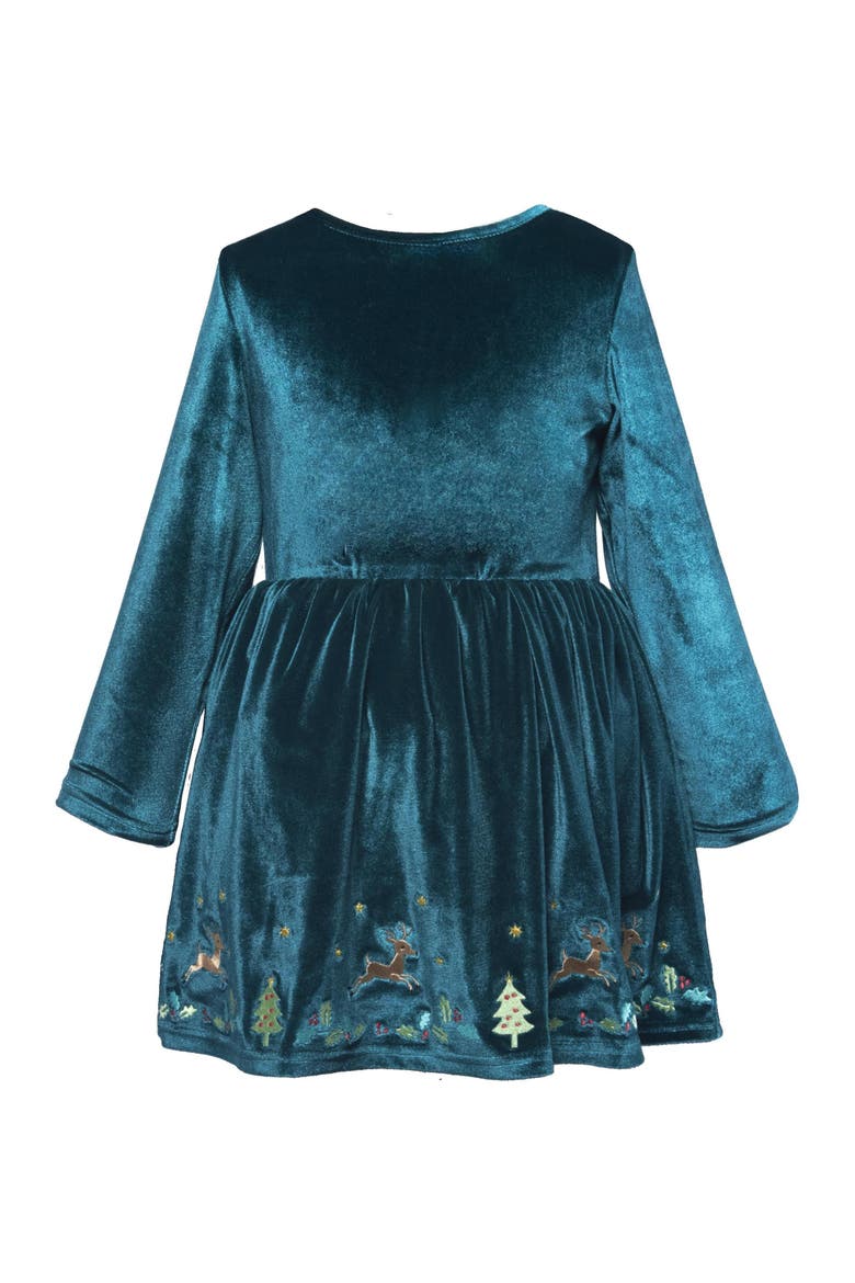 Holiday Dress for Girls, Alternate, color, Green