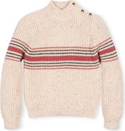 Hope & Henry Kids' Organic Mock Neck Sweater with Buttons