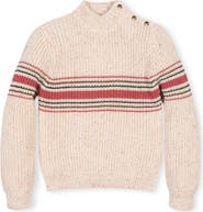 Hope & Henry Kids' Organic Mock Neck Sweater with Buttons
