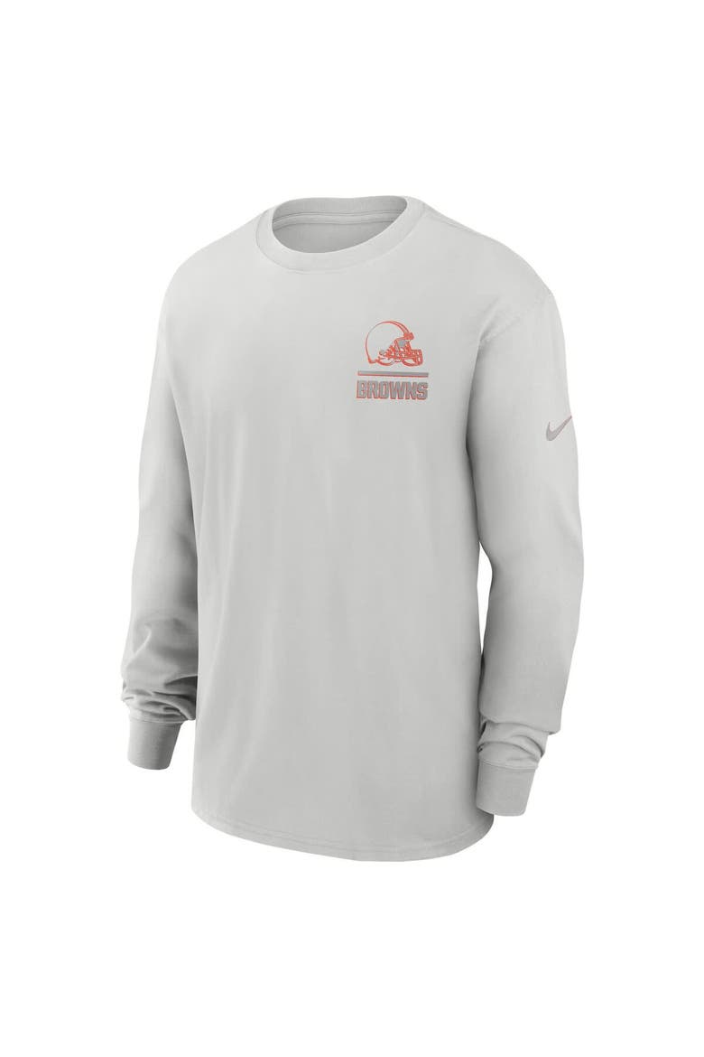 Men's Nike Gray Cleveland Browns Essential Heavy Max90 Long Sleeve T-Shirt, Alternate, color, Gray