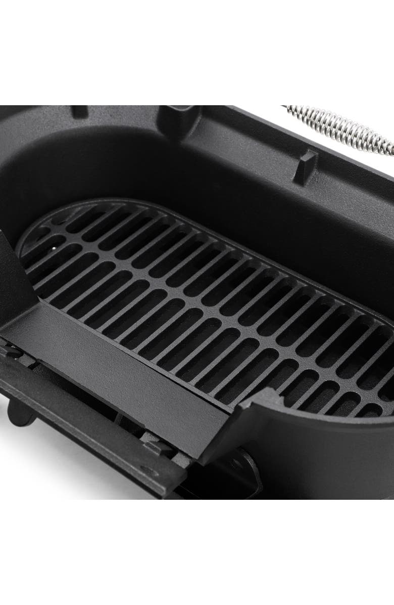 Megachef Oval Cast Iron Portable Hibachi Grill for Outdoor Use and Camping, Alternate, color, Black