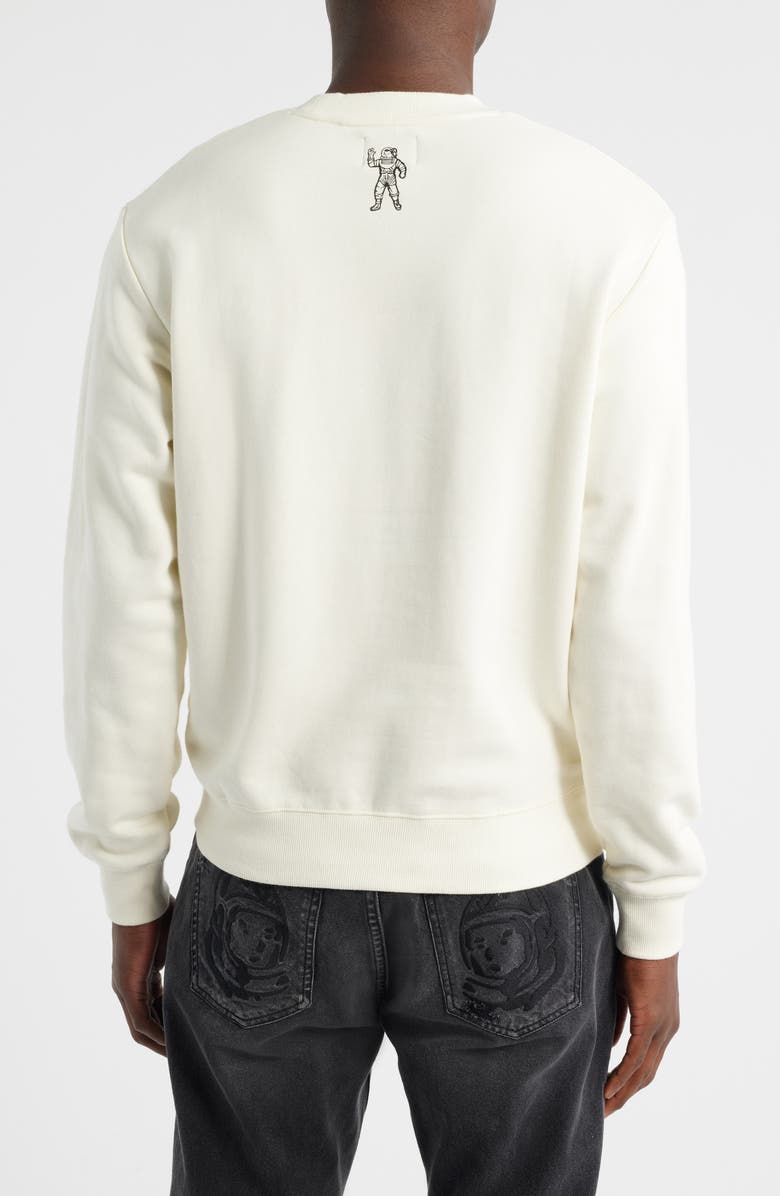 Billionaire Boys Club BB Small Script Cotton Sweatshirt, Alternate, color, Winter White