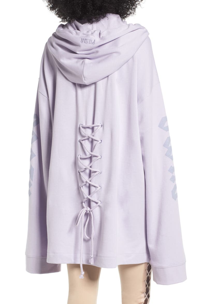 PUMA by Rihanna Lace Hoodie, Alternate, color, THISTLE