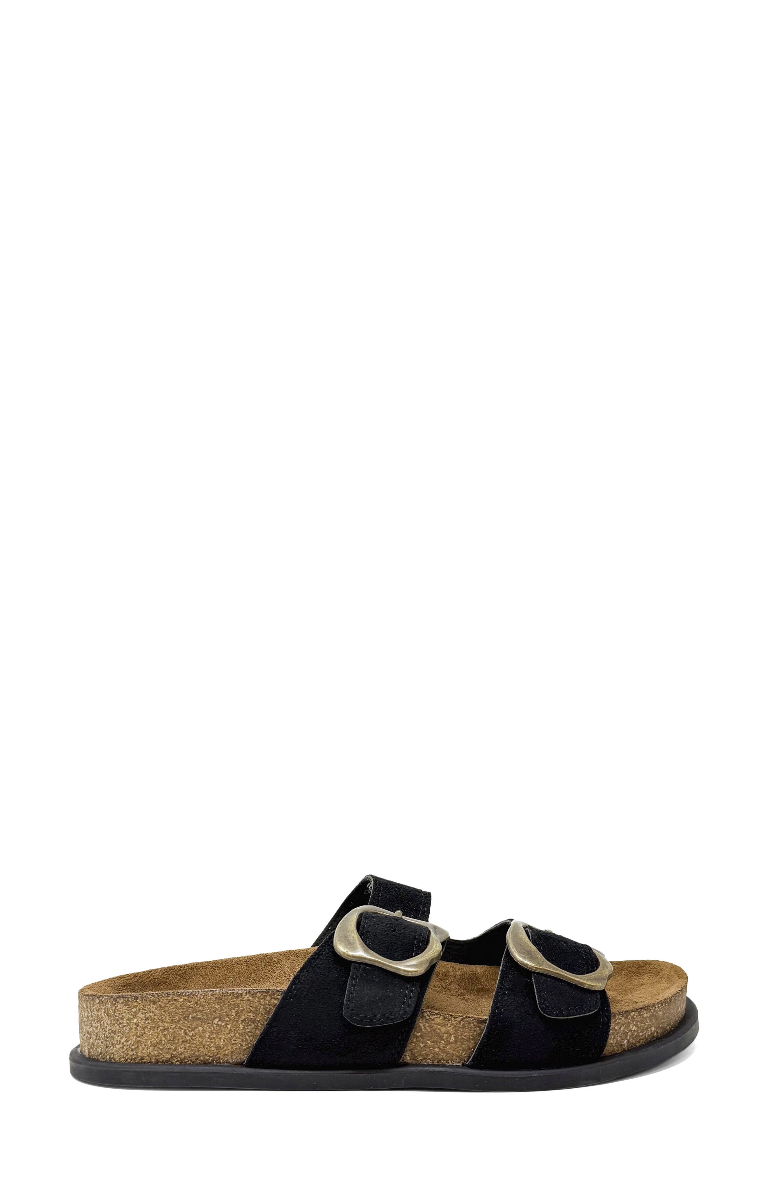 SHUSHOP Brooke Slide Sandal, Alternate, color, Black