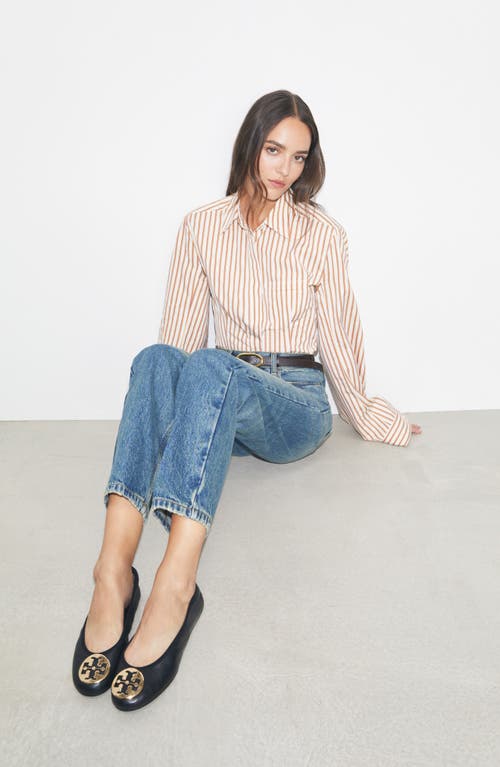 Tory Burch Reva Travel Ballet Flat In Black