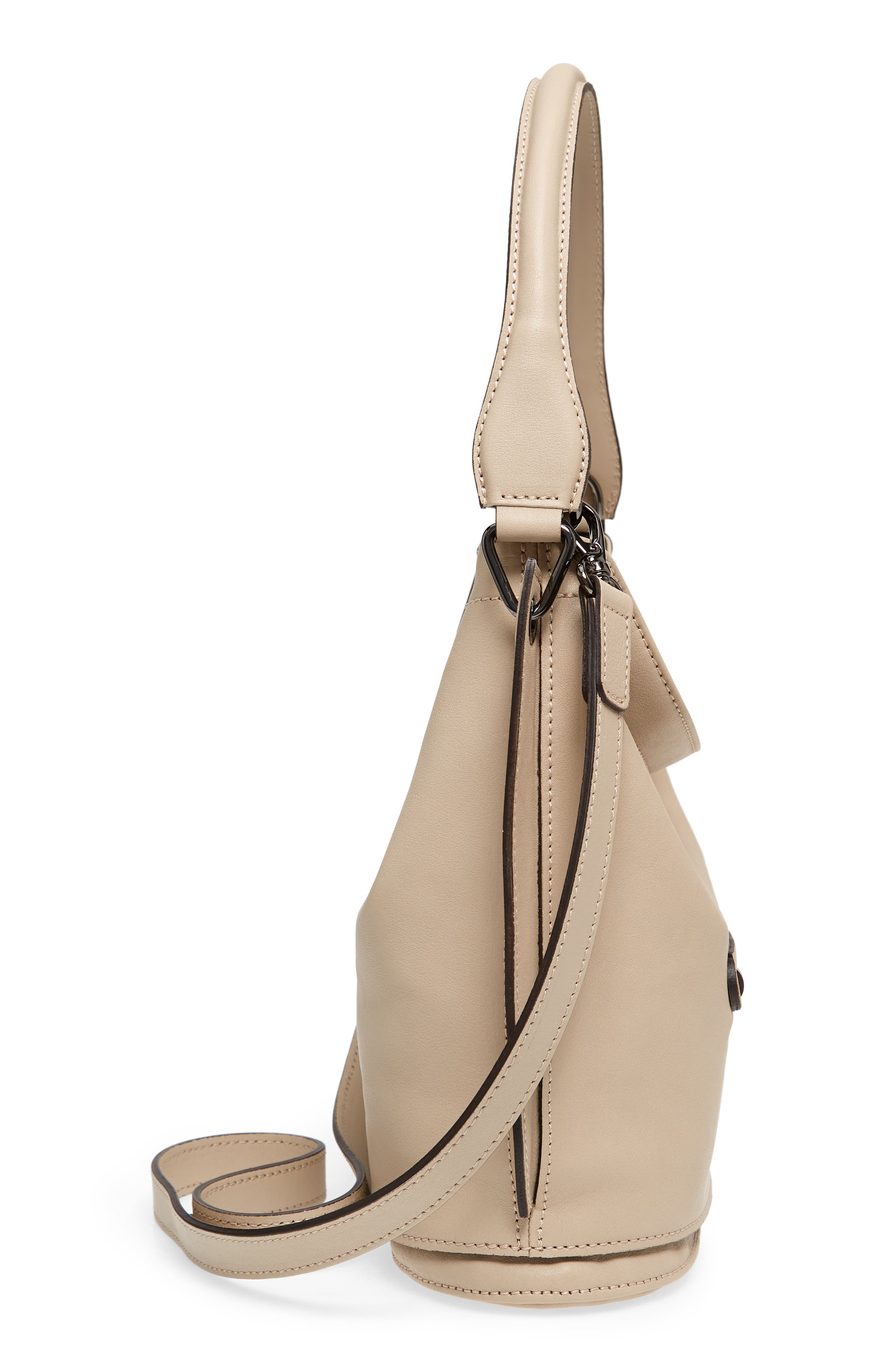 Longchamp 3D Leather Bucket Bag, Alternate, color, 