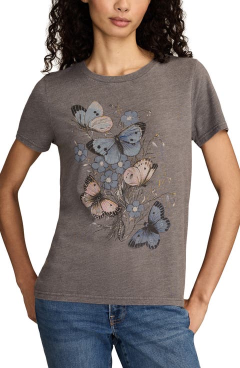 Classic Floral Butterfly T-Shirt