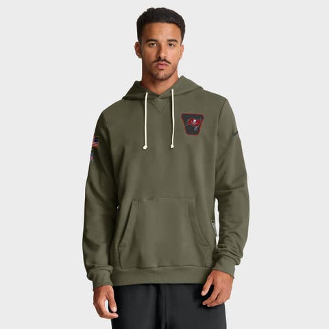 Men's Nike Olive Tampa Bay Buccaneers 2025 Salute to Service Sideline Standard Issue Dri-FIT Hoodie