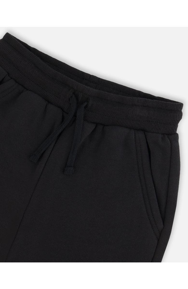 Deux par Deux Little Boy's Fleece Sweatpants With Pockets Black, Alternate, color, 