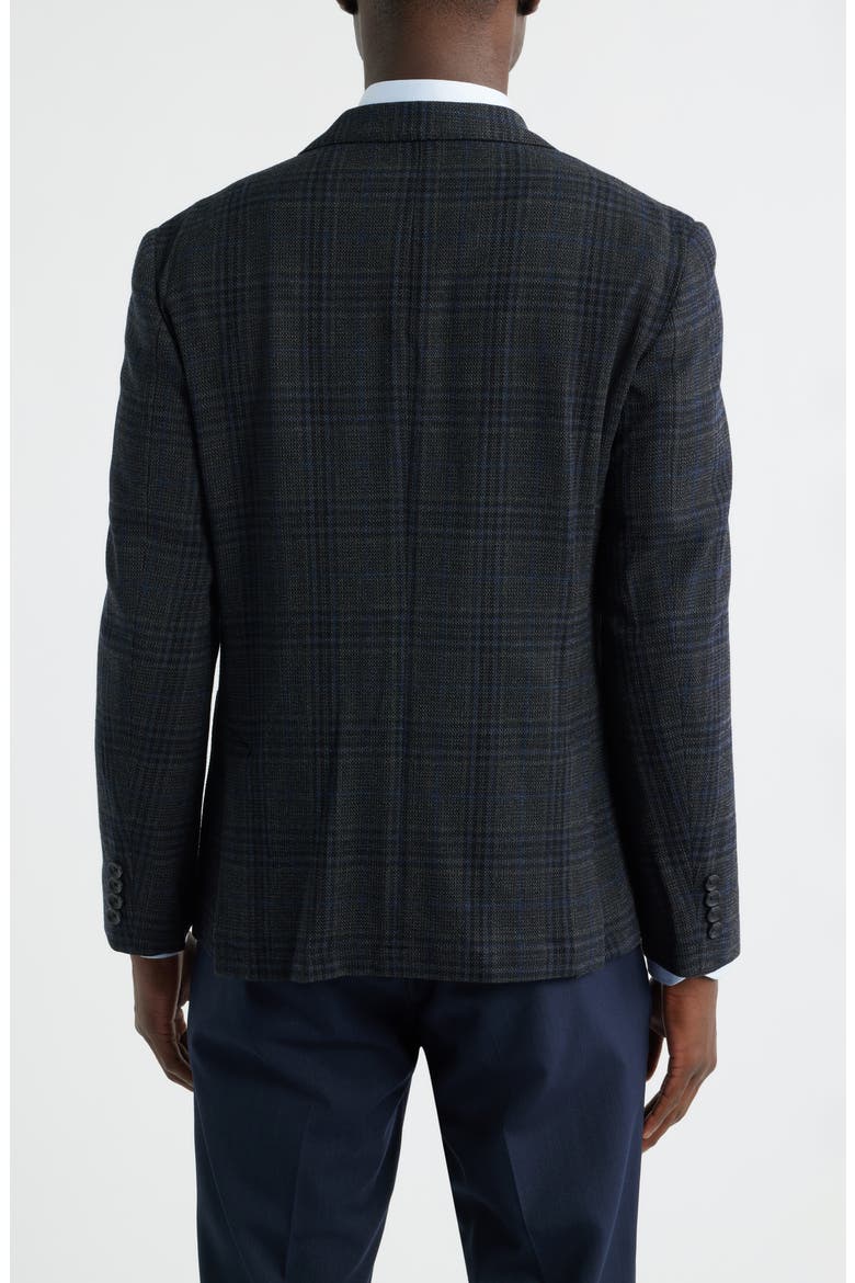 Villa Plaid Knit Wool Blend Sport Coat, Alternate, color, GREY VILLA PLAID