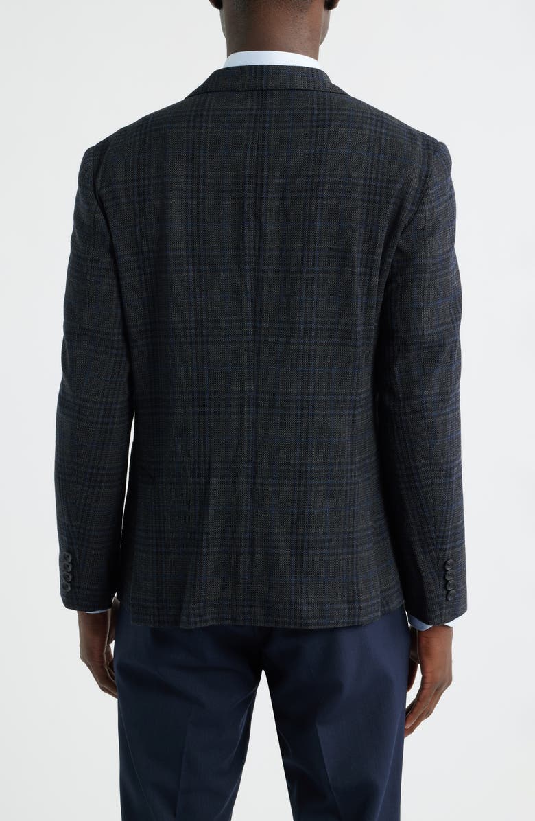 Nordstrom Villa Plaid Knit Wool Blend Sport Coat, Alternate, color, Grey Villa Plaid