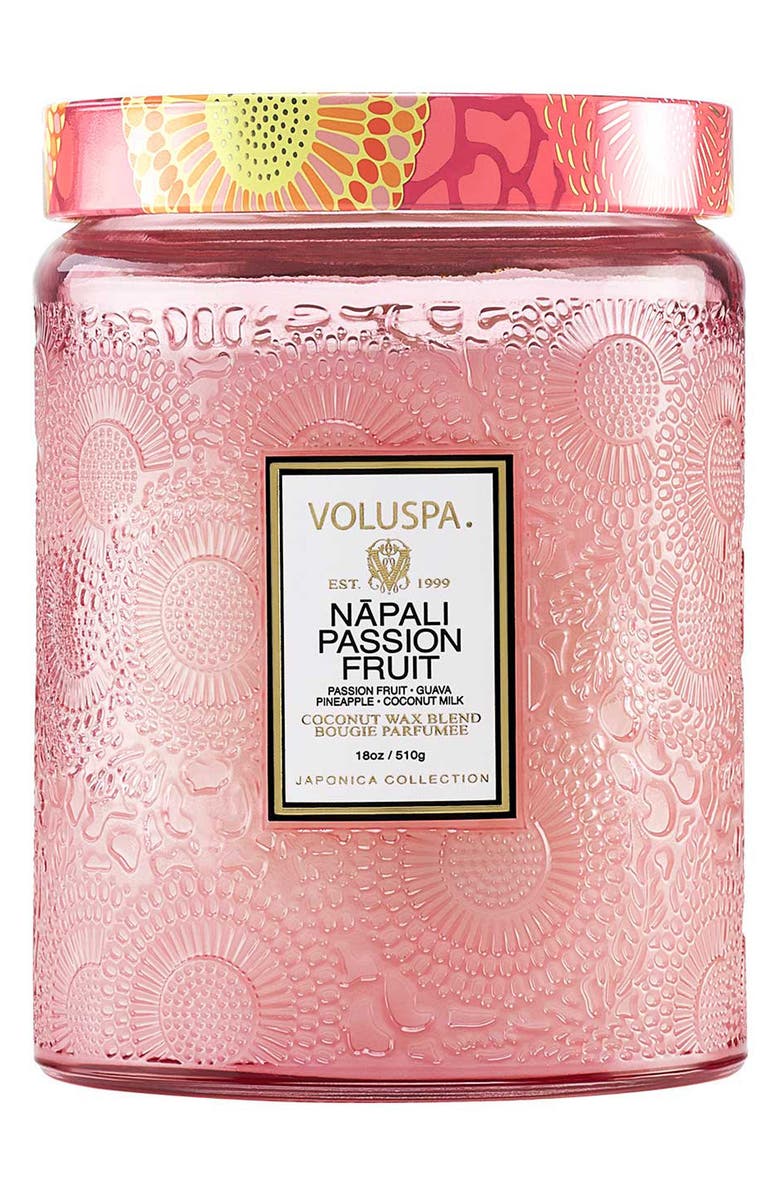 Voluspa Napali Passion Fruit Large Jar Candle, Main, color,