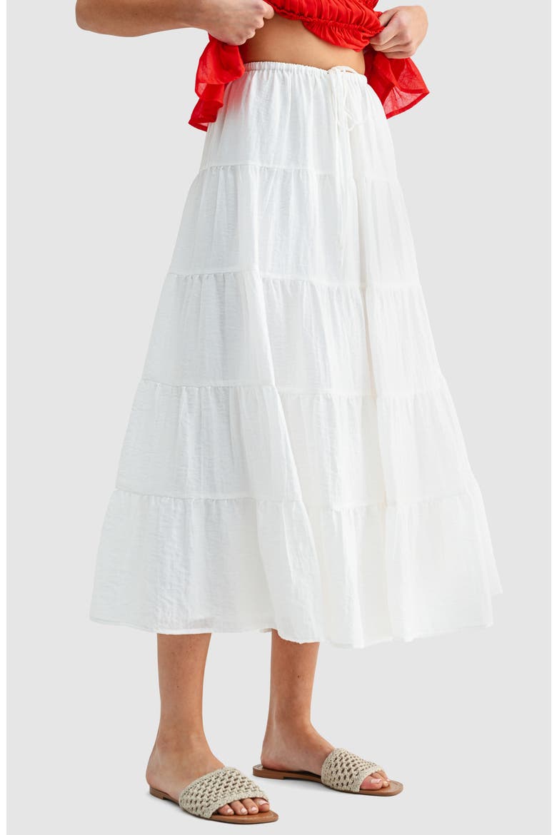Tiered Maxi Skirt, Alternate, color, OFF WHITE