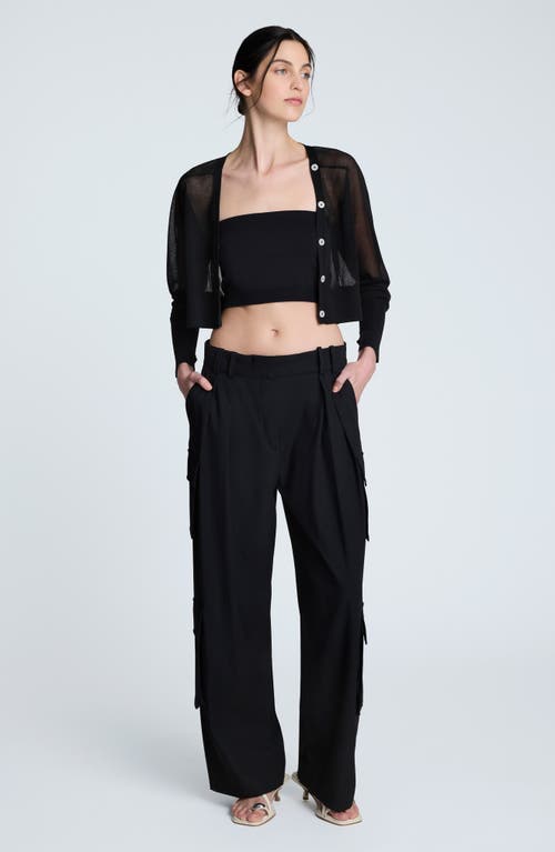 Kenneth Cole Cropped Cardigan With Saddle Shoulders