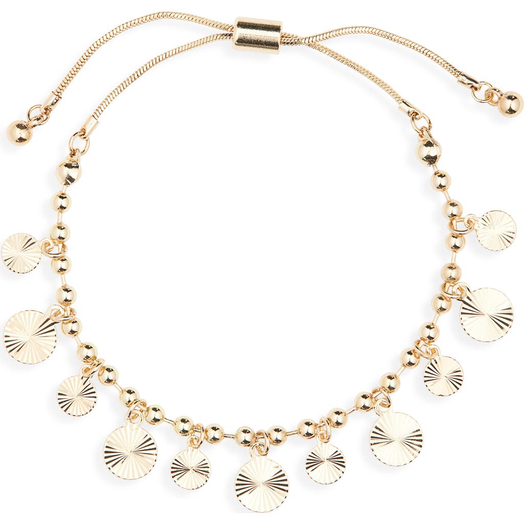 Panacea Disc Charm Slider Bracelet