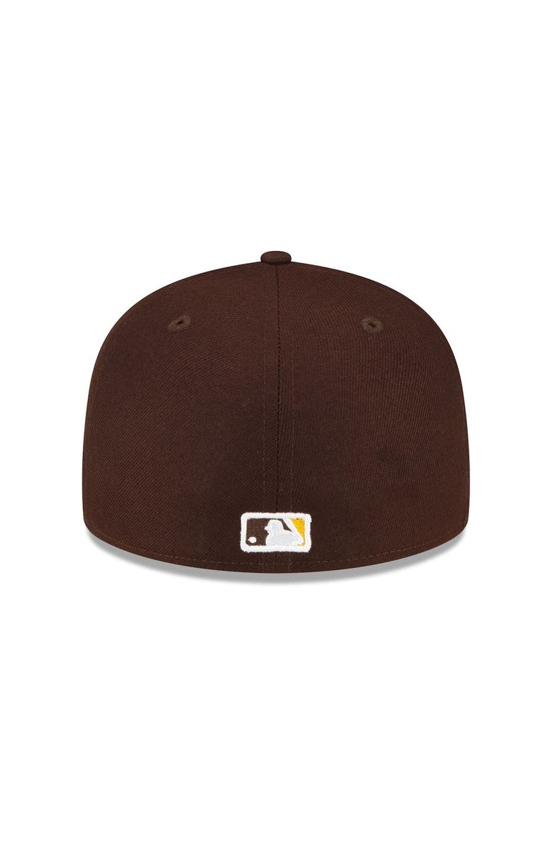 New Era Men's New Era Brown San Diego Padres Authentic Collection Replica 59FIFTY Fitted Hat, Alternate, color,