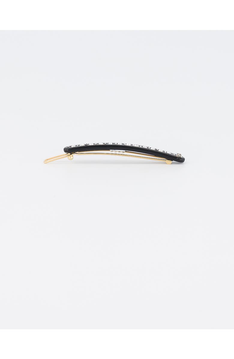 Alexandre de Paris Le Marais strass acetate side barette, Alternate, color, Black