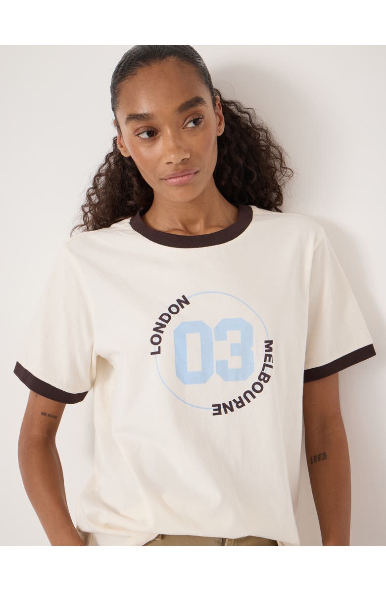 Hush London To Melbourne 03 Graphic T-Shirt, Main, color, Off White