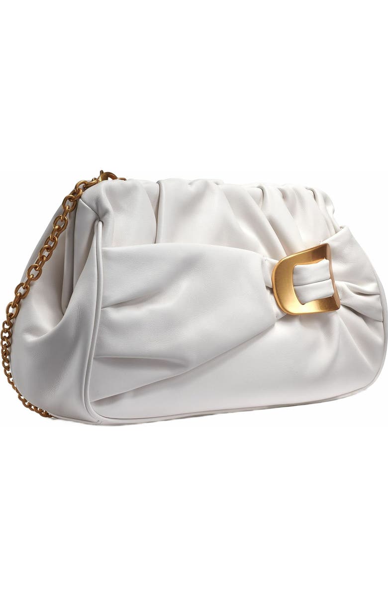 Donna Karan New York Bella Clutch, Alternate, color, Brilliant White