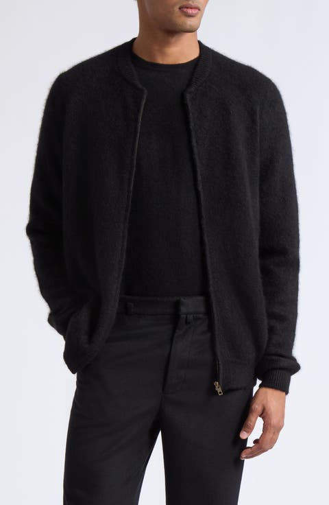 Cashmere & Silk Bomber Cardigan