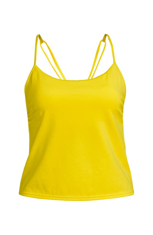 LANDS' END LANDS' END TUGLESS QUICKDRY ADJUSTABLE STRAPPY BACK TANKINI TOP