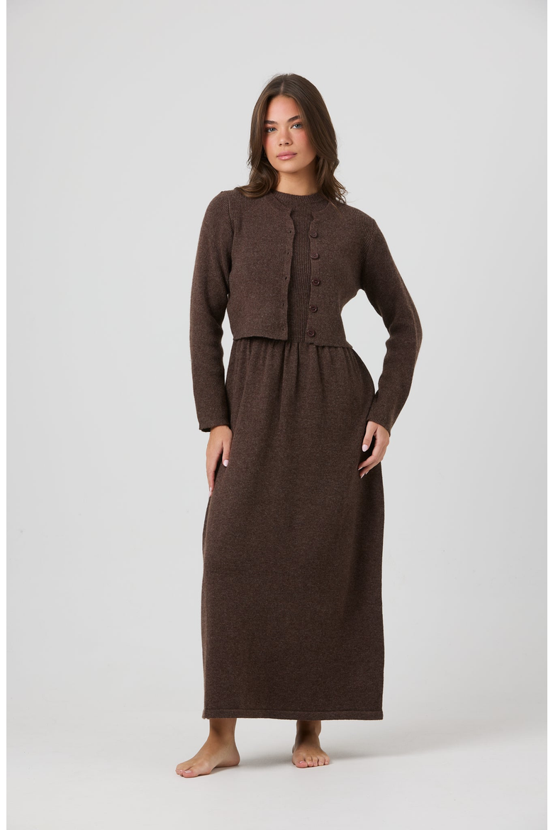 Rowyn Dress, Alternate, color, Brown