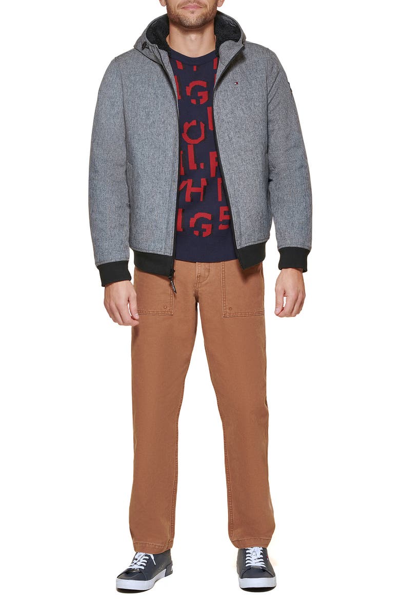 Faux Shearling Lined Softshell Jacket, Alternate, color, HTHR GREY