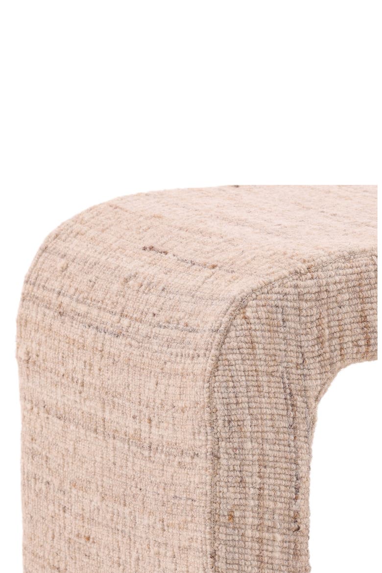 Yara Handwoven Wool Accent Stool, Alternate, color, Beige