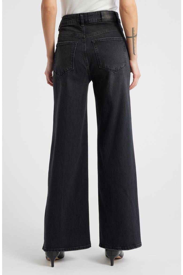 Sasha High Waist Wide Leg Jeans, Alternate, color, VIPER BLACK DISTRESSED
