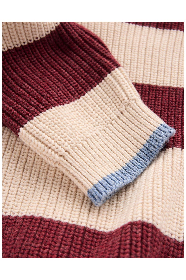 Kids' Chunky Cotton Sweater, Alternate, color, RED STRIPE