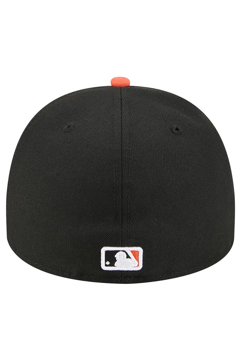 Men's New Era Black/Orange San Francisco Giants Cartoon A-Frame 59FIFTY Fitted Hat, Alternate, color, Black