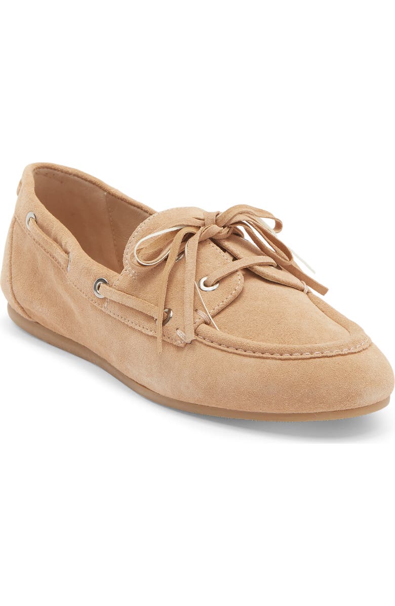 Stuart Weitzman Tinsley Moc Toe Loafer, Main, color, Adobe