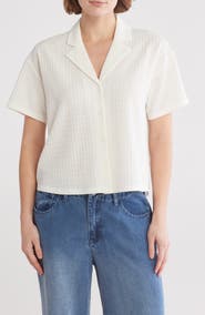 DR2 by Daniel Rainn Short Sleeve Knit Button-Up Shirt
