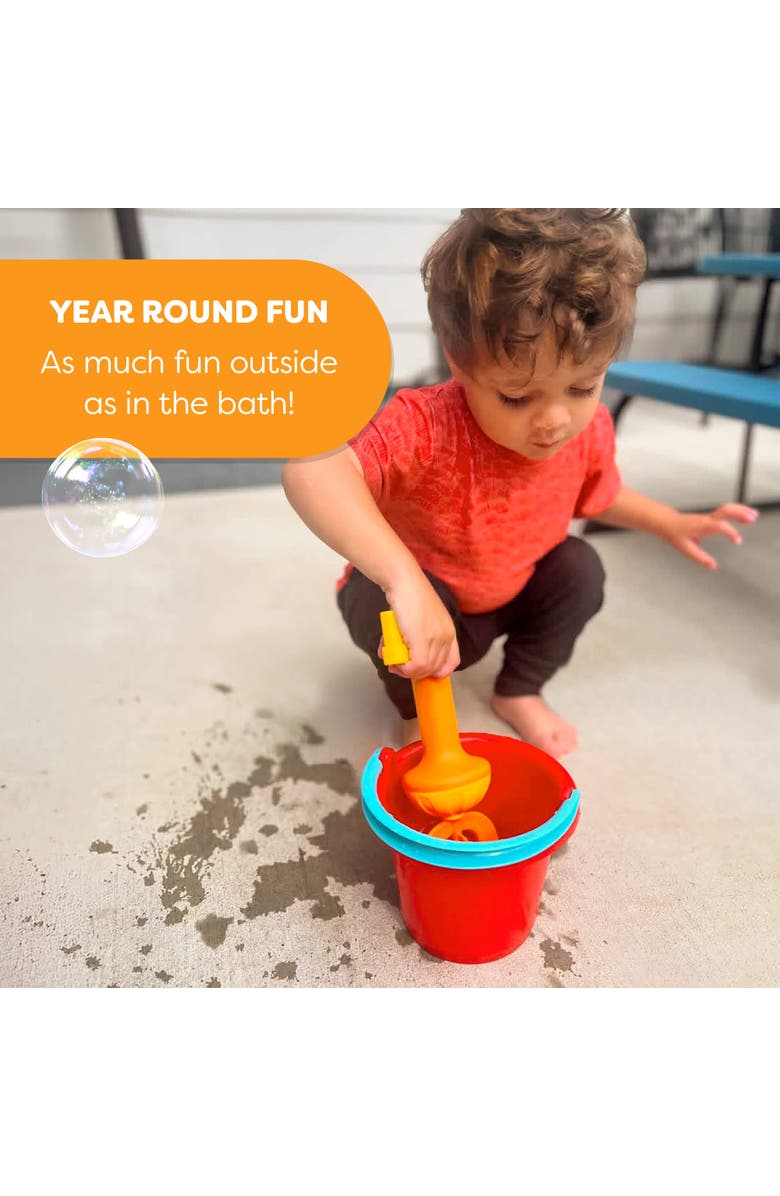 HABA Toddler Bath Toys Bubble Bath Whisk for Sensory Play, Bubble Maker for Bathtub and Fun Beach and Water Toys for Toddlers, Yellow, Alternate, color, Orange Multi