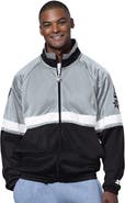 STARTER Men's Starter Black/White San Antonio Spurs The Veteran Tricot Track Raglan Full-Zip Jacket