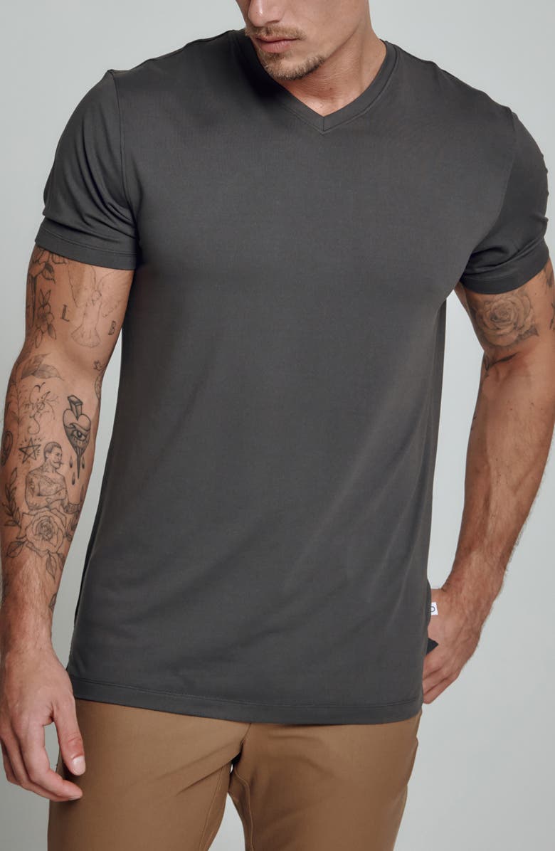 7 Diamonds Core V-Neck T-Shirt, Main, color, Graphite