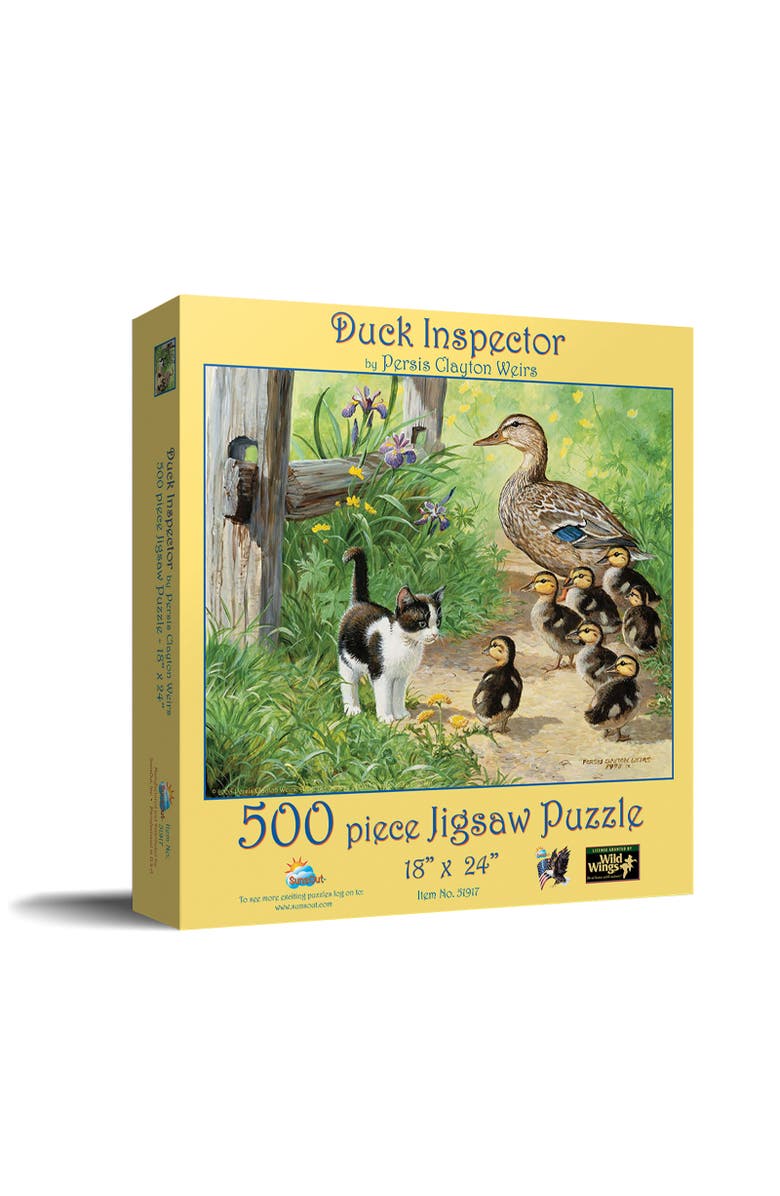 Sunsout Duck Inspector 500 piece Jigsaw Puzzle for Adults, Main, color, Multicolor