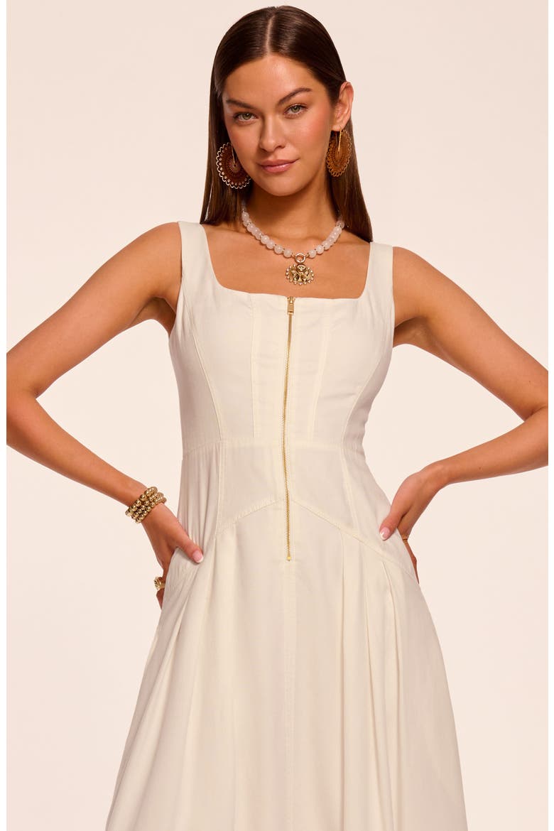 Moira Front Zip Dress, Alternate, color, IVORY