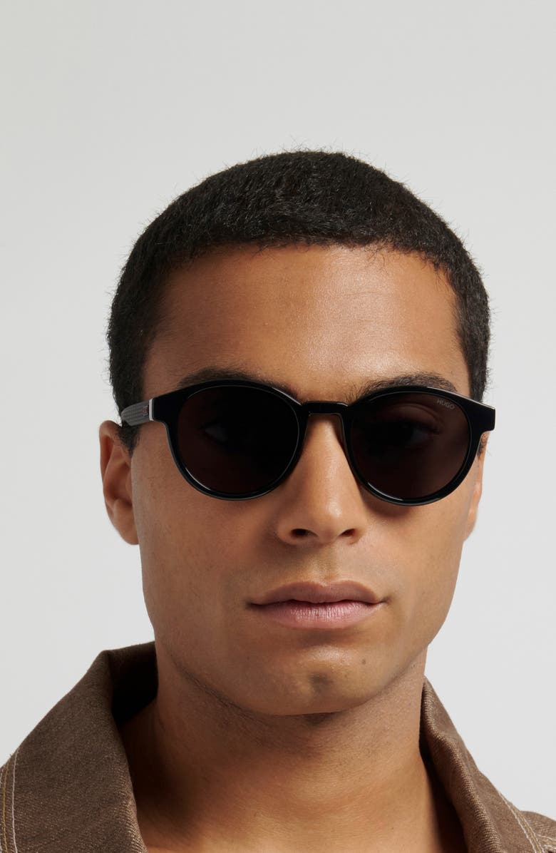 HUGO 51mm Panthos Sunglasses, Alternate, color, Black/ Grey