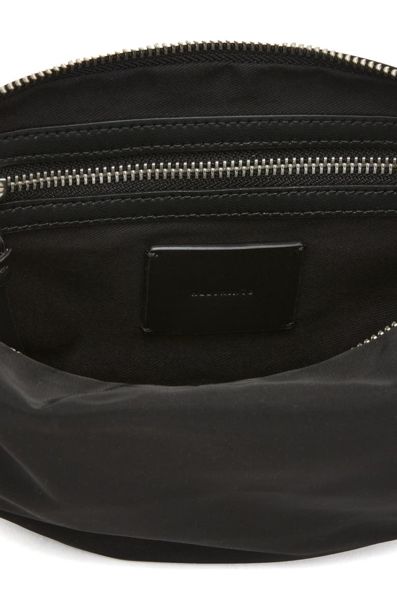 AllSaints Half Moon Nylon Crossbody Bag, Alternate, color,