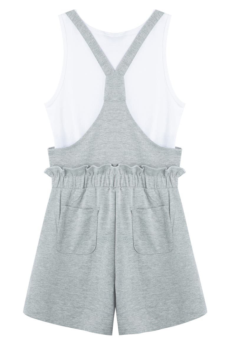 Kids' Tank & Shortalls Set, Alternate, color, GREY HEATHER