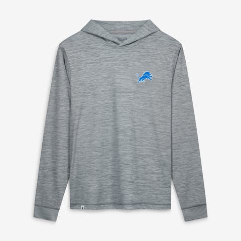Men's johnnie-O Gray Detroit Lions Talon Long Sleeve Hooded T-Shirt
