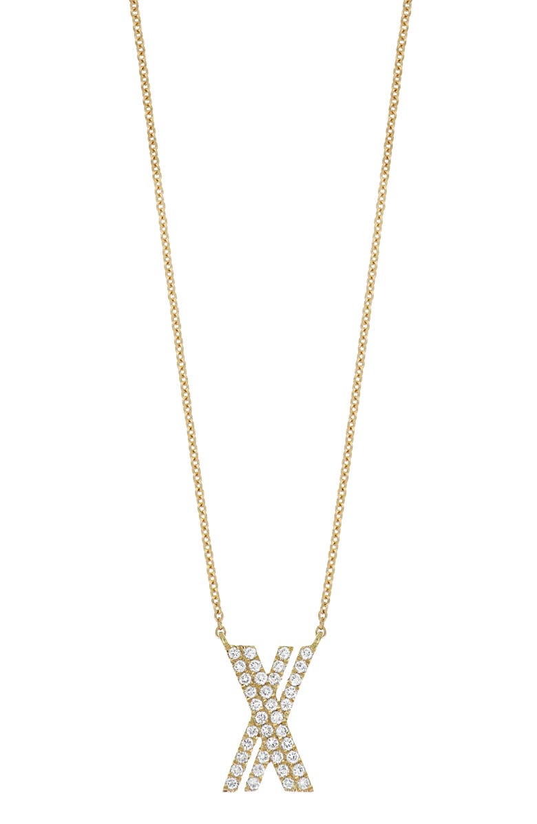 Bony Levy X Diamond Pendant Necklace, Main, color, 