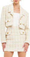 Endless Rose Premium Crop Tweed Jacket
