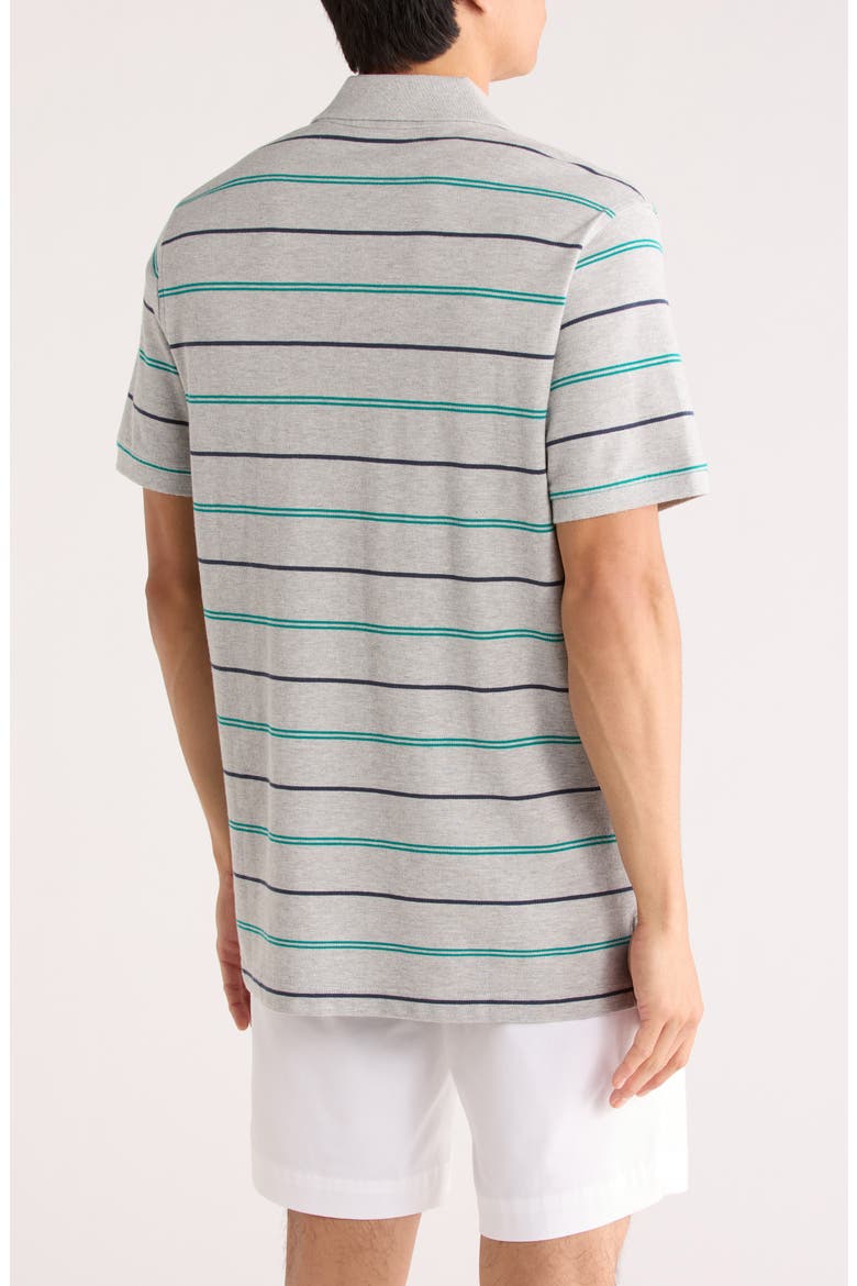 Slim Fit Short Sleeve Polo, Alternate, color, GREY MULTI