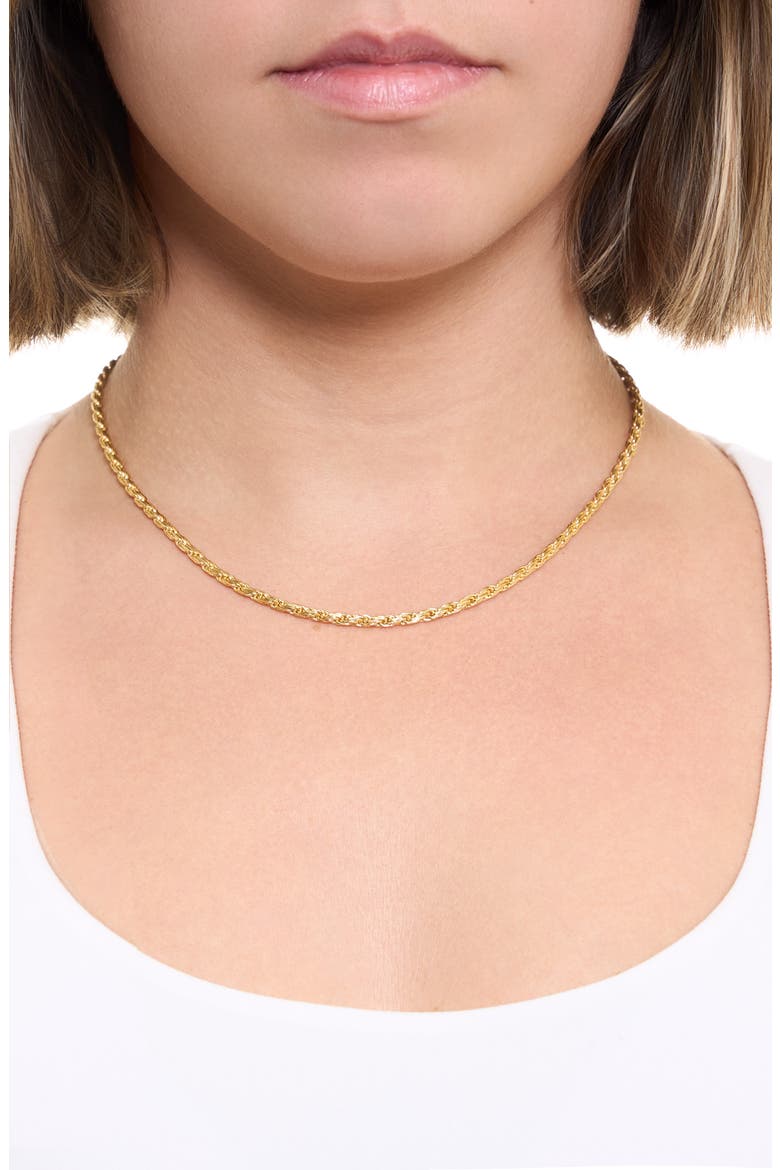 Dolce Sole Twisted Rope Chain Necklace, Alternate, color, GOLD