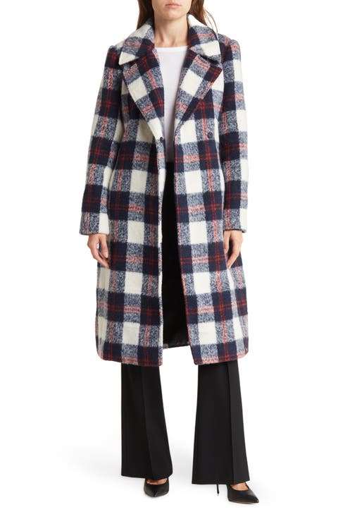 Katja Vegan Wool Plaid Coat