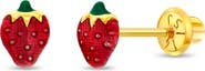 In Season Jewelry 14k Summer Strawberry Earrings